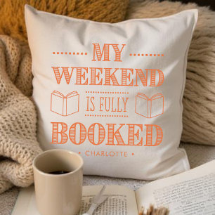 Mijn weekend is helemaal volgeboekt Boek Liefhebbe Kussen