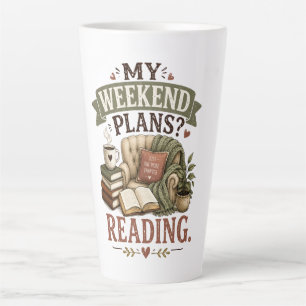 Mijn weekendplannen Boek Lezer Gezellig Lezen Latte Mok