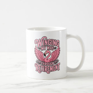 Mijn Weg Vinden in Gepensioneerd Flamingo Humor Koffiemok