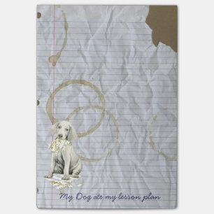 Mijn Weimaraner Ate Mijn Lesson Plan Post-it® Notes