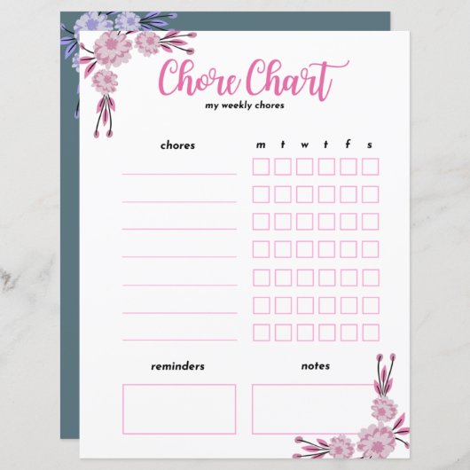 Mijn wekelijkse Koortgrafiek - Dubbelzijdige Flora (Voorkant / Achterkant)