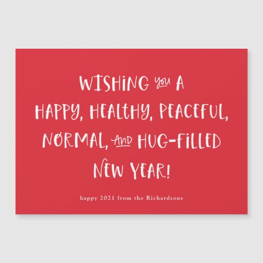 Mijn wens voor 2021 | Rood Gelukkig Nieuwjaar (Voorkant)
