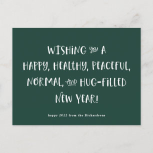 Mijn wens voor 2022   Forest Green Happy Nieuwjaar Feestdagenkaart