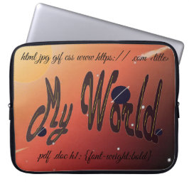 "Mijn wereld" laptophoes Laptop Sleeve