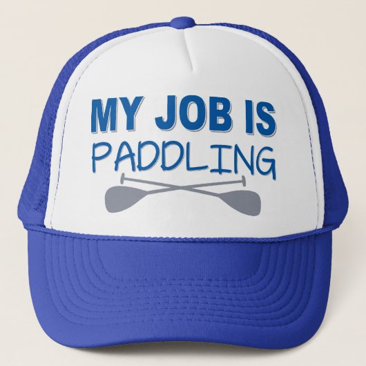 Mijn werk is opzadelen trucker pet (Voorkant)