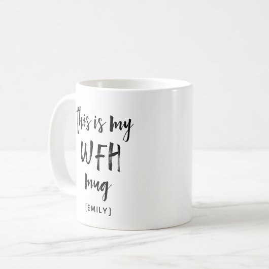 Mijn werk van thuis Mok | Modern script (Voorkant links)