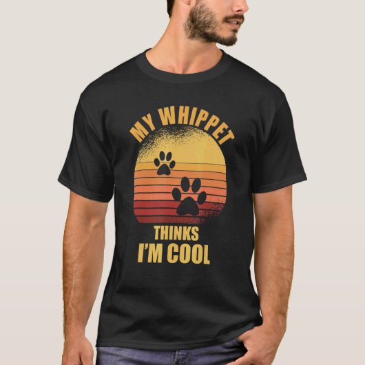 Mijn Whippet denkt dat ik een coole Dog Eigenaar b T-shirt (Voorkant)