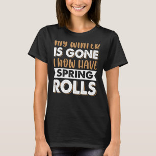 Mijn wintervet is weg ik heb nu lentetrollen t-shirt