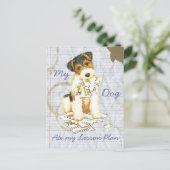 Mijn Wire Fox Terrier Ate Mijn Lesson Plan Briefkaart (Staand voorkant)