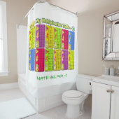 Mijn Wiskunde voor vermenigvuldigingstabel Helper Douchegordijn (In situ)