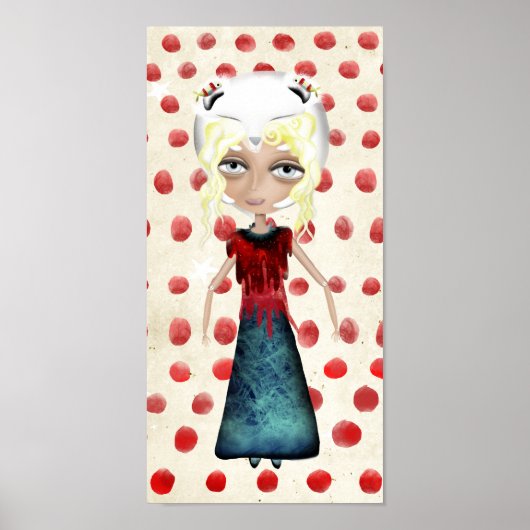 Mijn witte ideeën zijn beschermde rode poka dots P Poster (Voorkant)