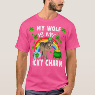 Mijn wolf is mijn gelukkige charme op St Patrick's T-shirt