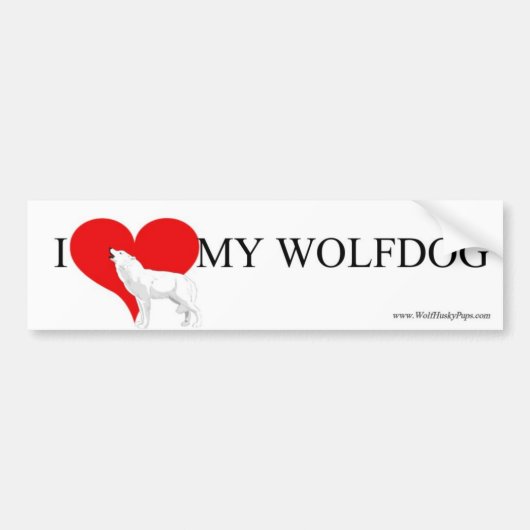 MIJN WOLFDOG BUMPERSTICKER (Voorkant)