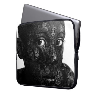 mijn woord in het zwart laptop sleeve