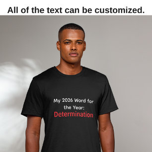Mijn woord van het jaar 2026: Vastberadenheid Zwar T-shirt
