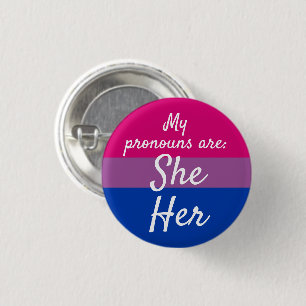 Mijn woorden zijn haar - Bi Flag Ronde Button 3,2 Cm