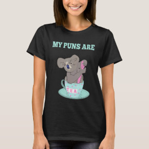Mijn woordgrappen zijn Koala-thee grappige grap ko T-shirt