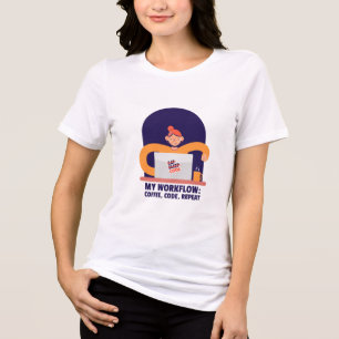 Mijn workflow: koffie, code, herhaal drukke Kantoo Tri-Blend Shirt
