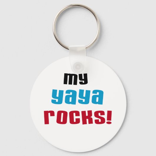 Mijn Yaya Rocks T shirten en geschenken Sleutelhanger (Voorkant)