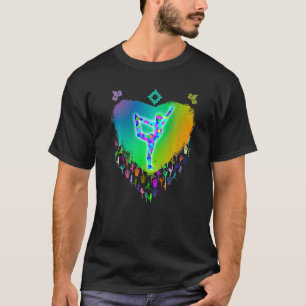 Mijn Yoga Regenboog Kleur Gebrandschilderd Glas Pa T-shirt