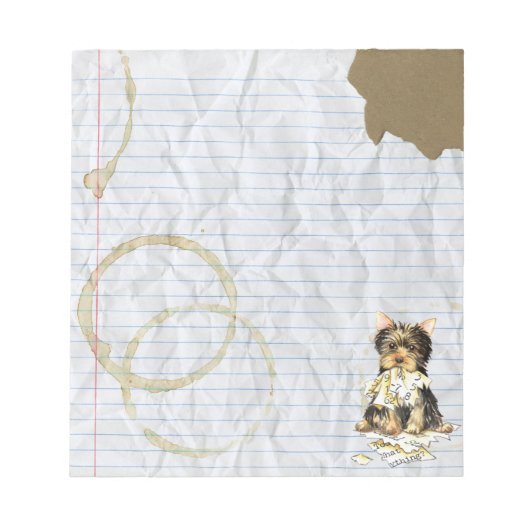 Mijn Yorkie Ate mijn Lesson Plan Notitieblok (Voorkant)