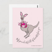 Mijn zakje zit vol van een kangoeroe platte kaart (Voorkant / Achterkant)