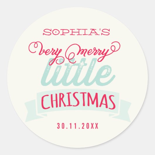 Mijn zeer prettige kerstkerst Baby 1 kerst Ronde Sticker (Voorkant)