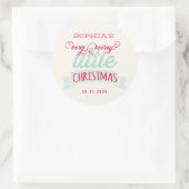 Mijn zeer prettige kerstkerst Baby 1 kerst Ronde Sticker (Tas)