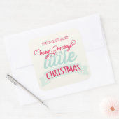 Mijn zeer prettige kerstkerst Baby 1 kerst Vierkante Sticker (Envelop)