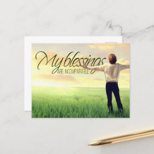 "Mijn zegeningen" Motivatie Affirmatie Briefkaart