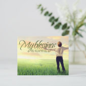 "Mijn zegeningen" Motivatie Affirmatie Briefkaart (Staand voorkant)