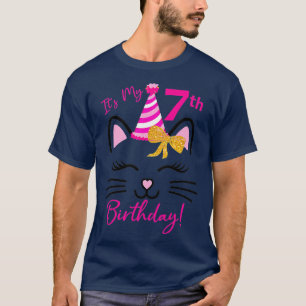 Mijn zevende verjaardag, meisje van de geboorte, 7 t-shirt