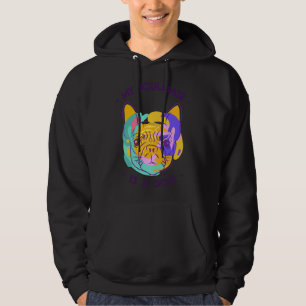 Mijn zielsverwant is een kleurrijk Pug Classic T-s Hoodie