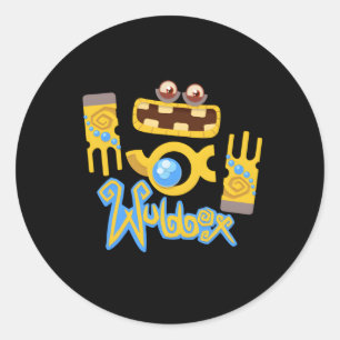 Mijn Zingende Monsters Wubbox Blue Small Ronde Sticker