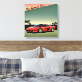 Mijn zomerwagen canvas afdruk (Insitu (Slaapkamer))