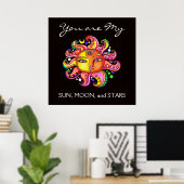Mijn zon, maan en sterren poster (Thuiskantoor)