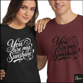 Mijn Zonneschijn Borstel Schrift Citaat Grunge T-shirt