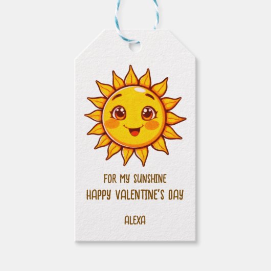 mijn Zonneschijn - gele zon Cadeaulabel (Voorkant)