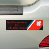 mijn zoon dient de USCG Bumpersticker (Op auto)