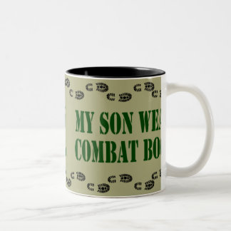 Mijn zoon draagt de Mok van de Combat Boots