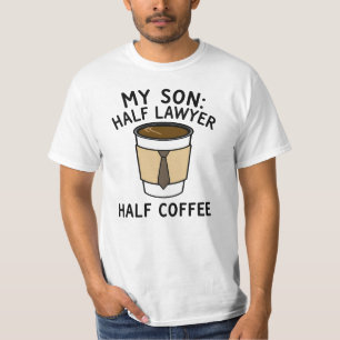 Mijn zoon: half advocaat half koffie t-shirt