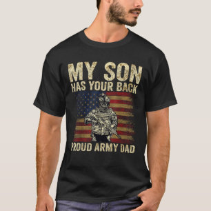 Mijn zoon heeft je achterpoot leger vader Veteran T-shirt