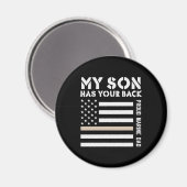 Mijn zoon heeft je zeevader op de rug. magneet (Voorkant / Achterkant)