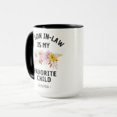 Mijn zoon in de wet is mijn favoriete aangepaste n mok (Voorkant links)