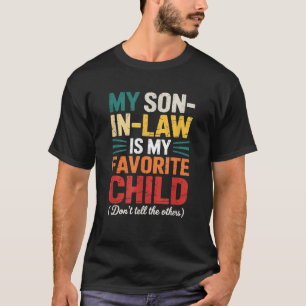 Mijn zoon in de wet is mijn favoriete kinderretro t-shirt