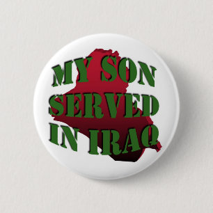 Mijn zoon Irak Buttonnen Ronde Button 5,7 Cm