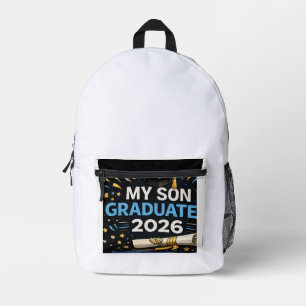 Mijn zoon is afgestudeerd 2026 bedrukte rugzak