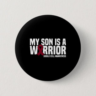 Mijn zoon is een Strijder Bourgondische lint sikke Ronde Button 5,7 Cm