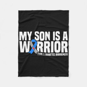 Mijn zoon is een strijder voor diabetes type 1 fleece deken