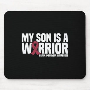 Mijn Zoon is een Warrior Brain Aneurysm Awareness Muismat